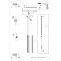 Lampa wisząca ARCHE 3P burgund SL.2044 SOLLUX
