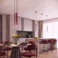 Lampa wisząca ARCHE 3P burgund SL.2044 SOLLUX