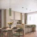 Lampa wisząca ARCHE 1 zielona oliwka SL.2048 SOLLUX