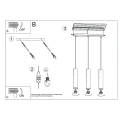 Lampa wisząca LAGOS 3L ultramaryna SL.2085 SOLLUX