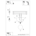 Plafon YOLI 1 burgund SL.2250 SOLLUX