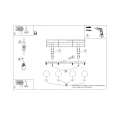 Plafon YOLI 4 burgund SL.2253 SOLLUX
