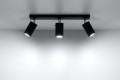 Lampa sufitowa RING 3L czarny GU10 3x40W IP20 SL.0093 SOLLUX