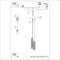 Lampa wisząca KARBON 3P brązowa SL.2342 SOLLUX