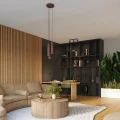 Lampa wisząca KARBON 3P brązowa SL.2342 SOLLUX