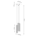 Lampa wisząca KARBON 3P błękitna SL.2343 SOLLUX