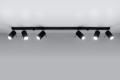 Lampa sufitowa RING 6L czarny GU10 6x40W IP20 SL.0334 SOLLUX