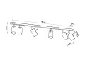 Lampa sufitowa RING 6L czarny GU10 6x40W IP20 SL.0334 SOLLUX