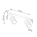 Plafon KARBON 2 czerwony SL.2365 SOLLUX