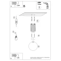 Plafon HALO czerwony IP44 SL.2395 SOLLUX