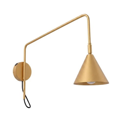 Kinkiet NOX 1 złoty z włącznikiem SL.2493 SOLLUX