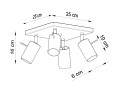 Lampa sufitowa RING 4 szary GU10 4x40W IP20 SL.0452 SOLLUX