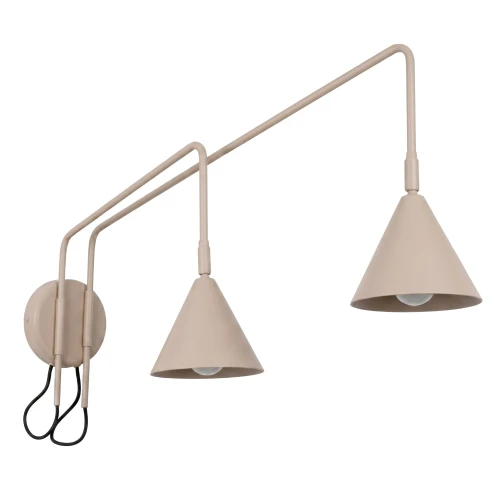 Kinkiet NOX 2 taupe z włącznikiem SL.2512 SOLLUX