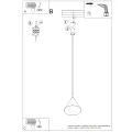 Lampa wisząca NOX 25 taupe SL.2527 SOLLUX