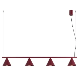 Żyrandol NOX 4L burgund SL.2558 SOLLUX