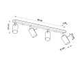 Lampa sufitowa RING 4L chrom GU10 4x40W IP20 SL.0731 SOLLUX