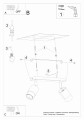 Lampa sufitowa NERO 2 czarny/chrom GU10 2x40W IP20 SL.1065 SOLLUX