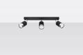 Lampa sufitowa NERO 3 czarny/chrom GU10 3x40W IP20 SL.1066 SOLLUX