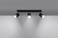 Lampa sufitowa NERO 3 czarny/chrom GU10 3x40W IP20 SL.1066 SOLLUX