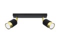 Lampa sufitowa NERO 2 czarny/złoty GU10 2x40W IP20 SL.1070 SOLLUX