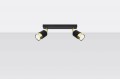 Lampa sufitowa NERO 2 czarny/złoty GU10 2x40W IP20 SL.1070 SOLLUX