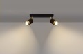 Lampa sufitowa NERO 2 czarny/złoty GU10 2x40W IP20 SL.1070 SOLLUX