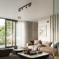 Lampa sufitowa NERO 4 czarny/złoty GU10 4x40W IP20 SL.1072 SOLLUX