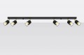 Lampa sufitowa NERO 6 czarny/złoty GU10 6x40W IP20 SL.1073 SOLLUX