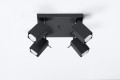 Lampa sufitowa MERIDA 4 czarny GU10 4x40W IP20 SL.0102 SOLLUX