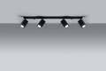Lampa sufitowa MERIDA 4L czarny GU10 4x40W IP20 SL.0459 SOLLUX
