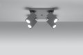 Lampa sufitowa MERIDA 4 szary GU10 4x40W IP20 SL.0458 SOLLUX