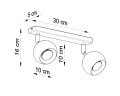 Lampa sufitowa OCULARE 2 czarny GU10 2x40W IP20 SL.0444 SOLLUX