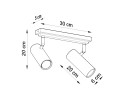 Lampa sufitowa DIREZIONE 2 biały GU10 2x40W IP20 SL.0496 SOLLUX