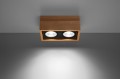 Spot QUATRO 2 naturalne drewno GU10 2x40W IP20 SL.0916 SOLLUX