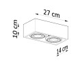 Spot QUATRO 2 naturalne drewno GU10 2x40W IP20 SL.0916 SOLLUX