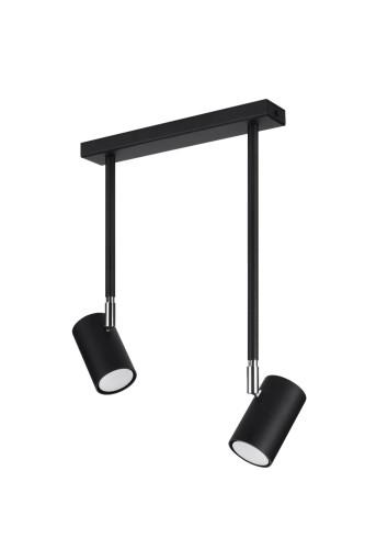 Lampa sufitowa NORANO 2 czarny GU10 2x40W IP20 SL.1075 SOLLUX