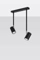 Lampa sufitowa NORANO 2 czarny GU10 2x40W IP20 SL.1075 SOLLUX