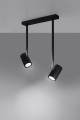 Lampa sufitowa NORANO 2 czarny GU10 2x40W IP20 SL.1075 SOLLUX
