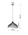 Lampa wisząca UMB czarny E27 1x60W IP20 SL.0665 SOLLUX