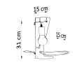 Lampa biurkowa ARBY czarna E27 1x60W IP20 SL.0880 SOLLUX