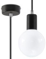 Lampa wisząca EDISON czarna E27 1x60W IP20 SL.0152 SOLLUX