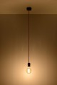 Lampa wisząca EDISON czarna E27 1x60W IP20 SL.0152 SOLLUX