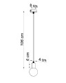 Lampa wisząca EDISON czarna E27 1x60W IP20 SL.0152 SOLLUX