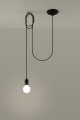 Lampa wisząca EDISON 1 LONG czarny E27 1x60W IP20 SL.0369 SOLLUX