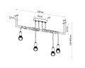 Żyrandol SALAMANCA 4 E27 4x60W IP20 SL.0895 SOLLUX