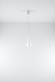 Lampa wisząca DIEGO 1 biała E27 1x60W IP20 SL.0569 SOLLUX