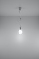 Lampa wisząca DIEGO 1 biała E27 1x60W IP20 SL.0569 SOLLUX