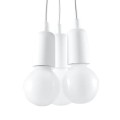 Lampa wisząca DIEGO 3 biała E27 3x60W IP20 SL.0570 SOLLUX