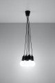 Lampa wisząca DIEGO 5 czarna E27 5x60W IP20 SL.0574 SOLLUX