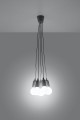 Lampa wisząca DIEGO 5 szara E27 5x60W IP20 SL.0577 SOLLUX